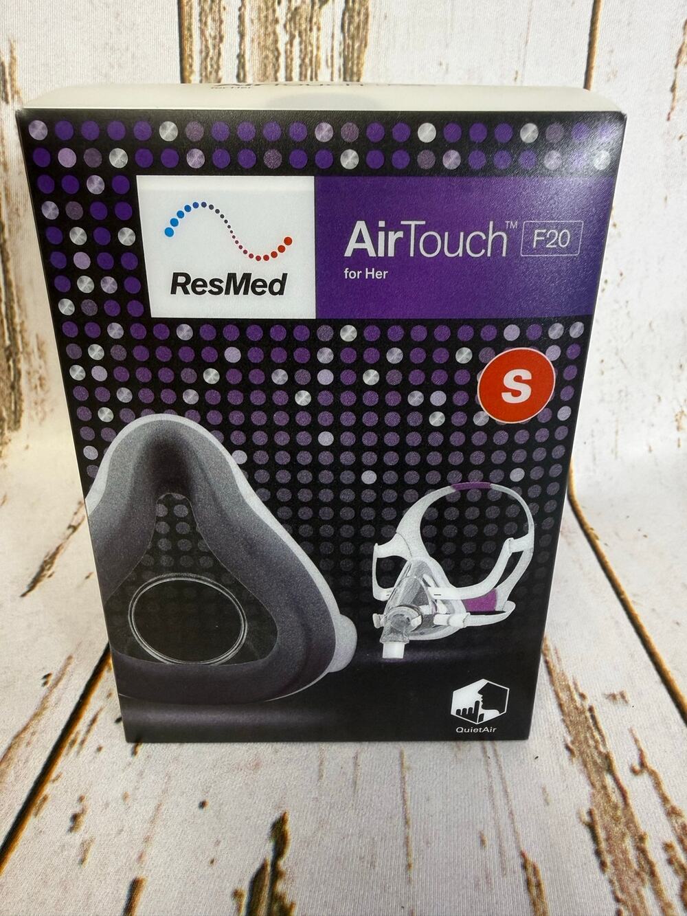 AirTouch F20 Memory Foam Mask for Her with Headgear. Size Small. NEW